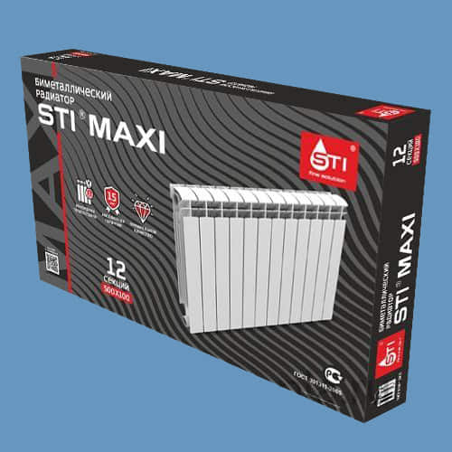 Биметаллический радиатор STI MAXI