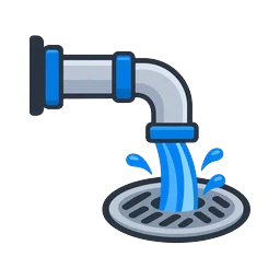Канализация для промывки системы очистки воды
